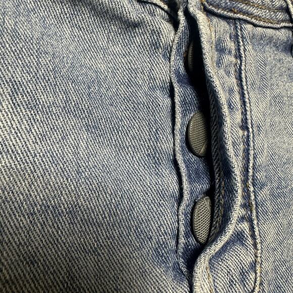 Free People Distressed Jean Shorts Button Fly - Picture 4 of 6